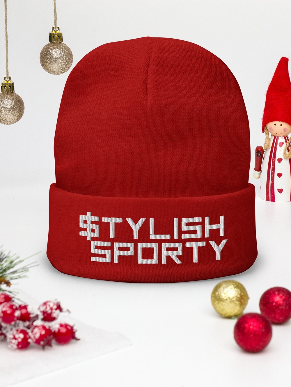 Red Knit Beanie